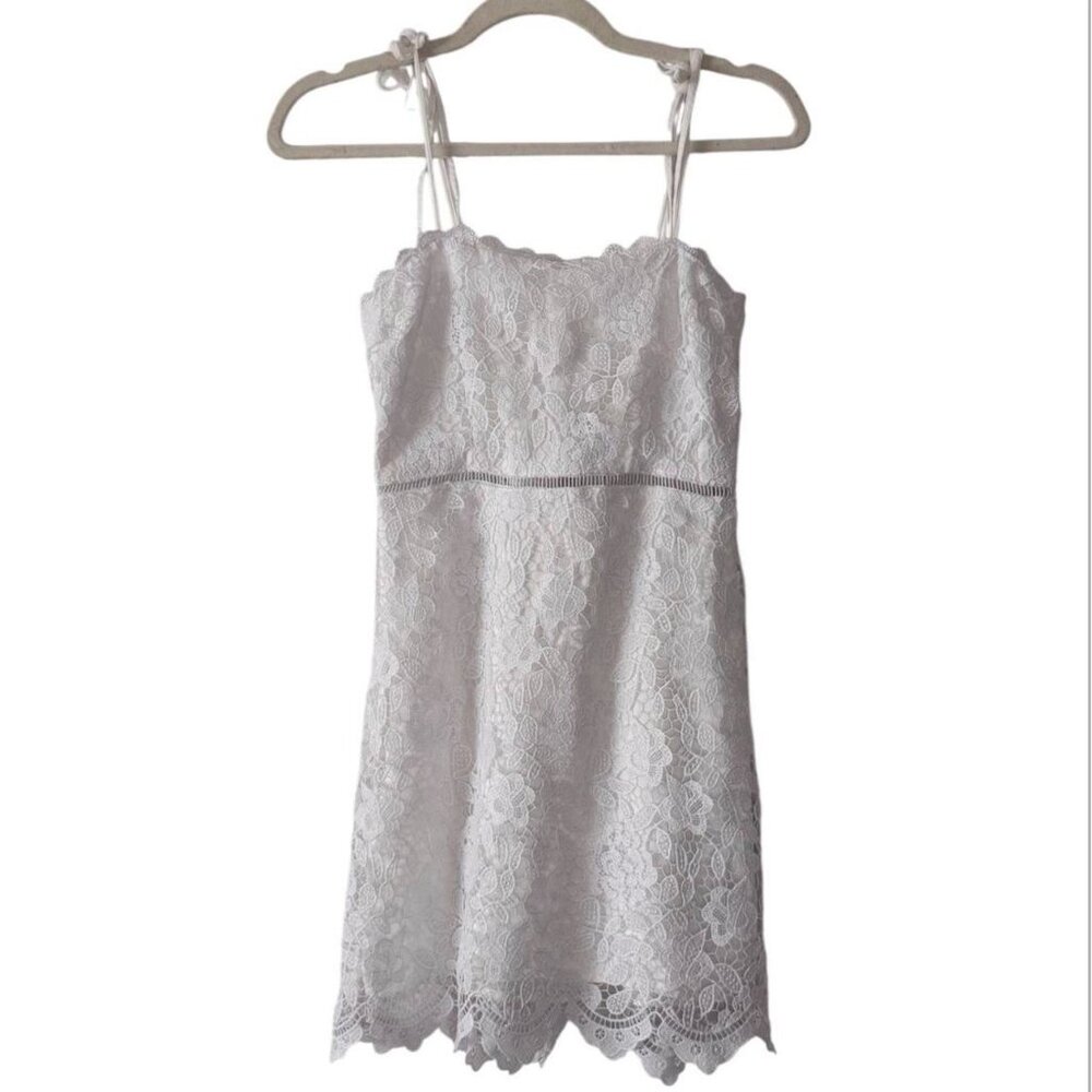 Abercrombie Fitch White Lace Mini‎ Dress Size Small